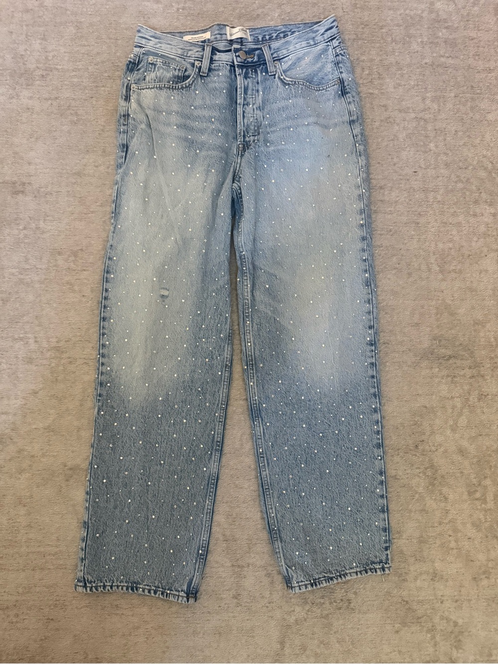 Women’s Baggy Denim Rhinestone Jeans